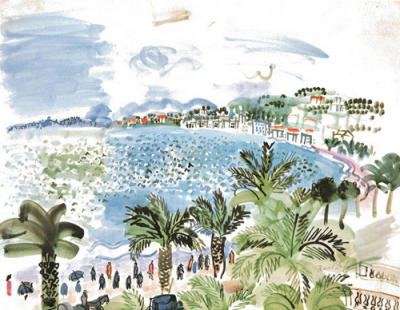 La promenade des Anglais, 1928 art print by Raoul Dufy
