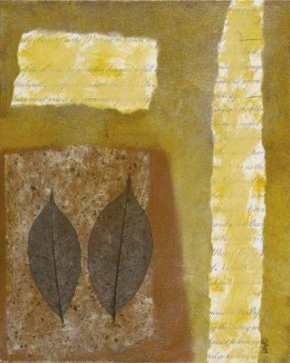 Letter & Leaf II art print by Rita Vindedzis