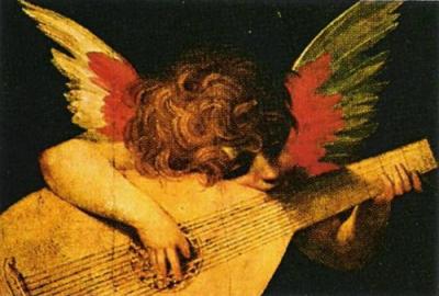 Musician angel art print by Rosso Fiorentino