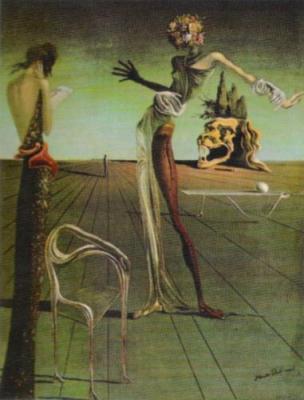 Femme a tete de roses, 1935 art print by Salvador Dali