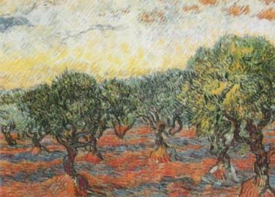 L'uliveto art print by Vincent Van Gogh