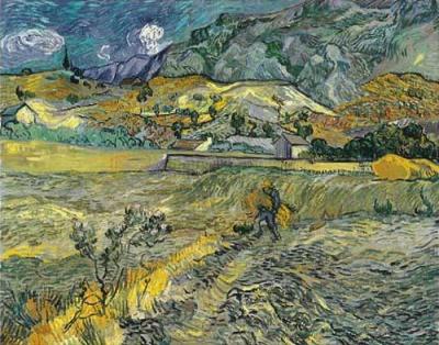 Landscape at Saint-Remy art print by Vincent Van Gogh