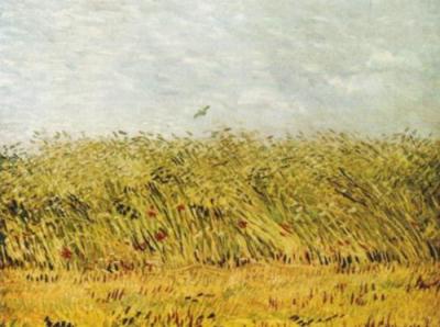 The wheat field art print by Vincent Van Gogh
