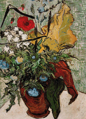 Vaso di fiori con papavero art print by Vincent Van Gogh
