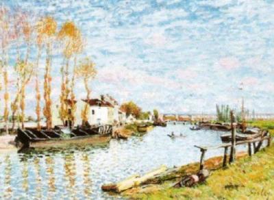 Le Loin a Saint-Mammes art print by Alfred Sisley