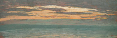 View of the Sea at Sunset art print by Claude Monet