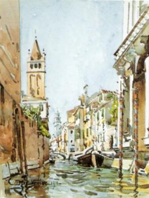 Rio di San Barnaba, Venice art print by Edward Darley Boit