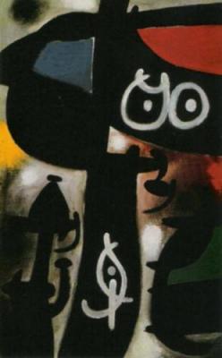 Frau und Voegel, 1968 art print by Joan Miro