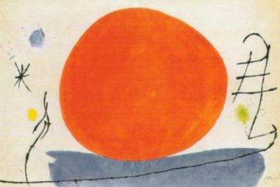 Senza titolo (Sole Rosso), 1967 art print by Joan Miro