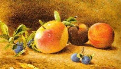 Study of Fruit, 1877 art print by John William Hill