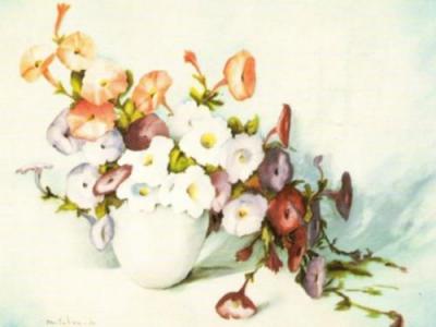 Petunias art print by Mabel Julian