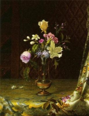 Vase of Mixed Flowers art print by Martin Johnson Heade