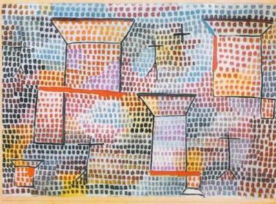 Kreuze und Saeulen art print by Paul Klee