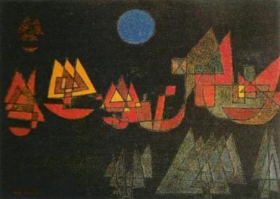 Schiffe im Dunkeln, 1927 art print by Paul Klee