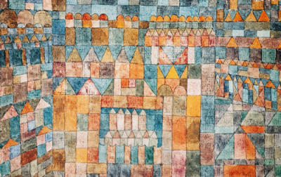 Tempelviertel von Pert, 1928 art print by Paul Klee