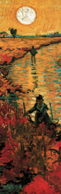 Der rote Weingarten in Arles (details) art print by Vincent Van Gogh