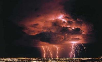 Lightning art print by Wetmore