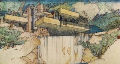 Falling Water art print by Frank Lloyd Wright