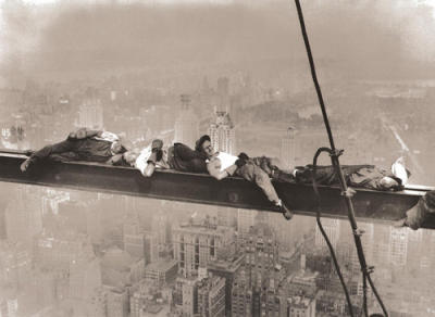 Rockefeller Center,1932 (Resting On A Girder ) art print by Anonymous
