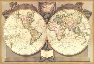New Map Of The World art print by Map