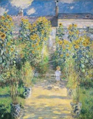 Artist's Garden at Vetheuil art print by Claude Monet