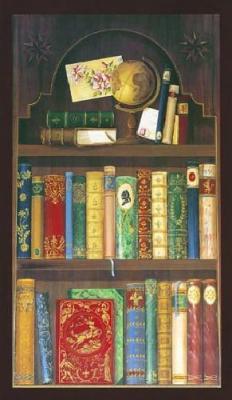 Antique Bookcase art print by Pia