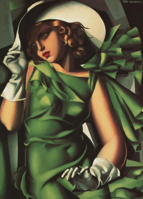 Portrait of a Young Girl in a Green Dress, 1930 art print by Tamara de Lempicka