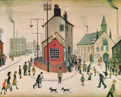 A Street in Clitheroe art print by LS Lowry