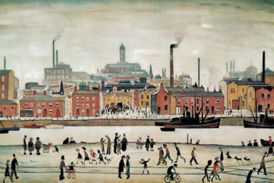 Northern River Scene art print by LS Lowry