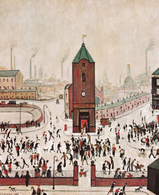 Town Centre art print by LS Lowry