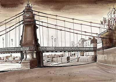 London Bridges - Hammersmith Bridge art print by Mark Raggett