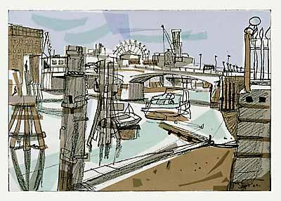 London Eye from Sugar Quay art print by Mark Raggett