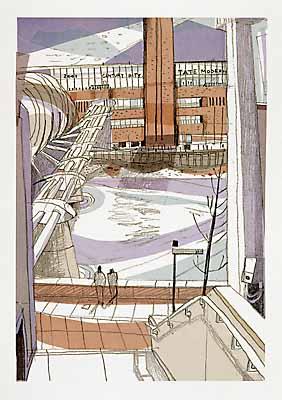 Millennium Bridge - Tate Modern art print by Mark Raggett