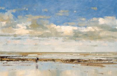 A walk on the Beach art print by Matthew Alexander