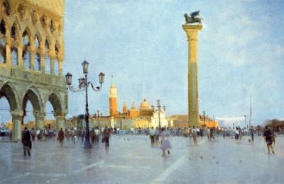 Afternoon in the Piazzetta, Venice art print by Matthew Alexander