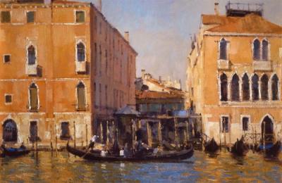 Traghetto, St Sophia, Venice art print by Matthew Alexander
