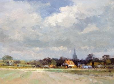 Wingham from the fields, Kent art print by Matthew Alexander