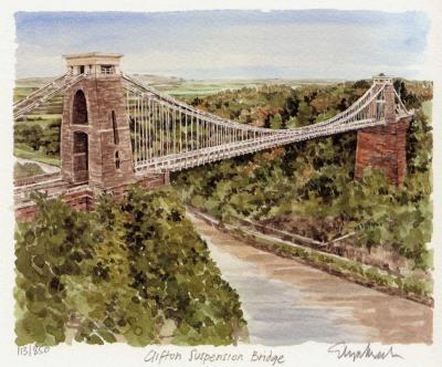 Bristol - Clifton Susp. Bridge art print by Glyn Martin