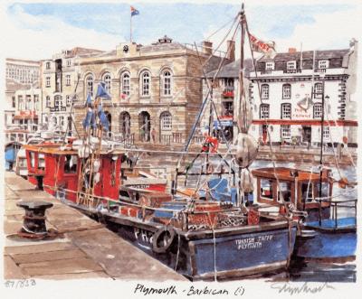 Plymouth - Barbican (1) art print by Glyn Martin
