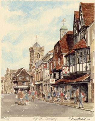 Salisbury - High Street art print by Glyn Martin