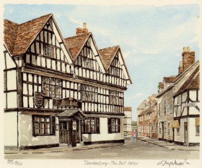 Tewkesbury art print by Glyn Martin