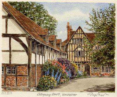 Winchester - Cheyney Court art print by Glyn Martin