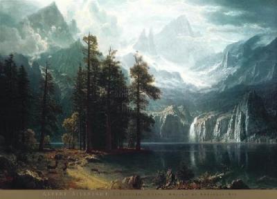 Sierra Nevada art print by Albert Bierstadt