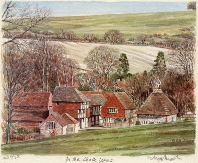 In the Chalk Downs art print by Glyn Martin
