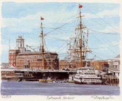 Portsmouth - Harbour art print by Glyn Martin