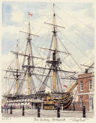 Portsmouth - The Victory art print by Glyn Martin
