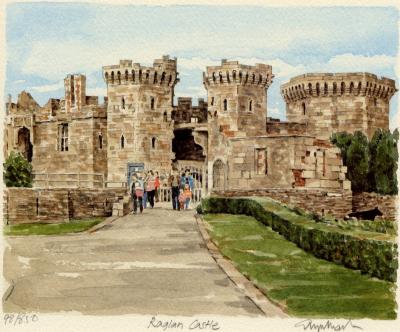 Raglan Castle art print by Glyn Martin