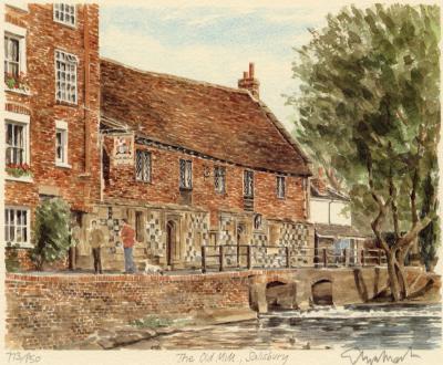Salisbury - Harnham Mill art print by Glyn Martin