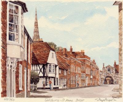 Salisbury - St. Anne Street art print by Glyn Martin