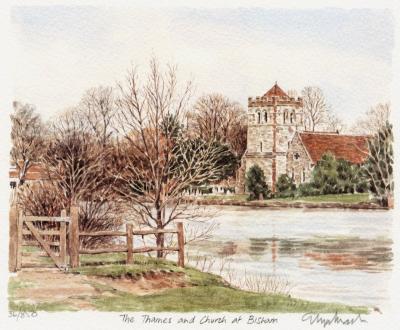 Thames at Bisham art print by Glyn Martin